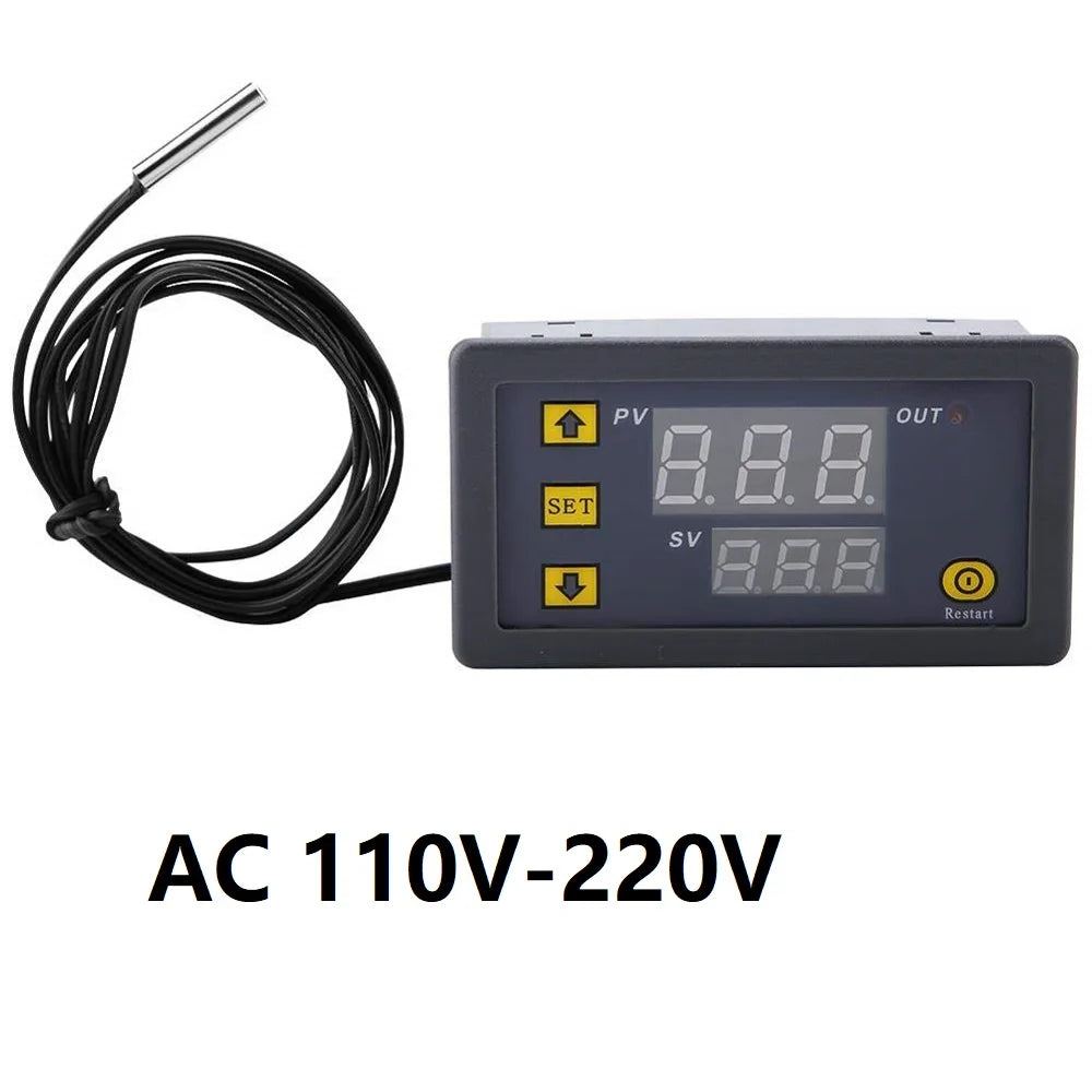 W3230 12V 24V 220V digital temperature controller thermostat regulator heating cooling control thermostat with sensor thermostat