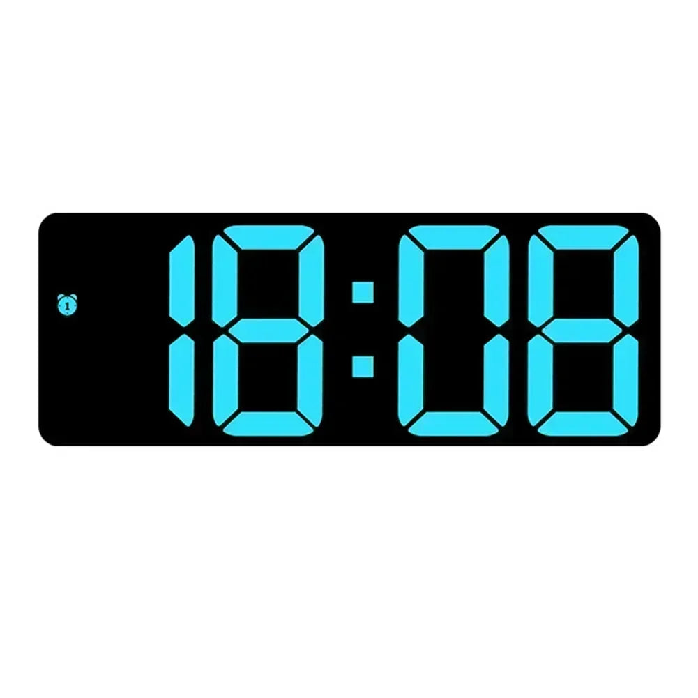 Electronic Clock with Bright Large Display and Voice Control Designed for Time Alarm Calendar and Temperature Monitoring