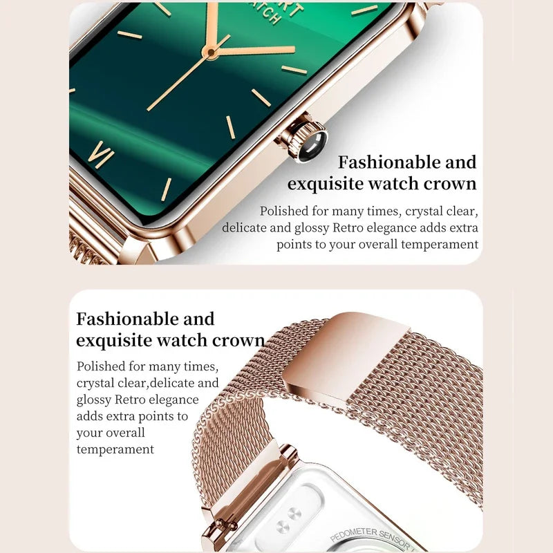 Women's Luxury Smartwatches Connect Phone Interactive Music Full Touch Smart Watches Weather Reminder Custom Wallpaper Smartband