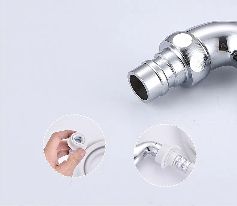 Washing Machine Tap 4-point Interface Double Ended Brass Faucet Mop Pool Expansion Faucet Multifunctional Bathroom Accessories