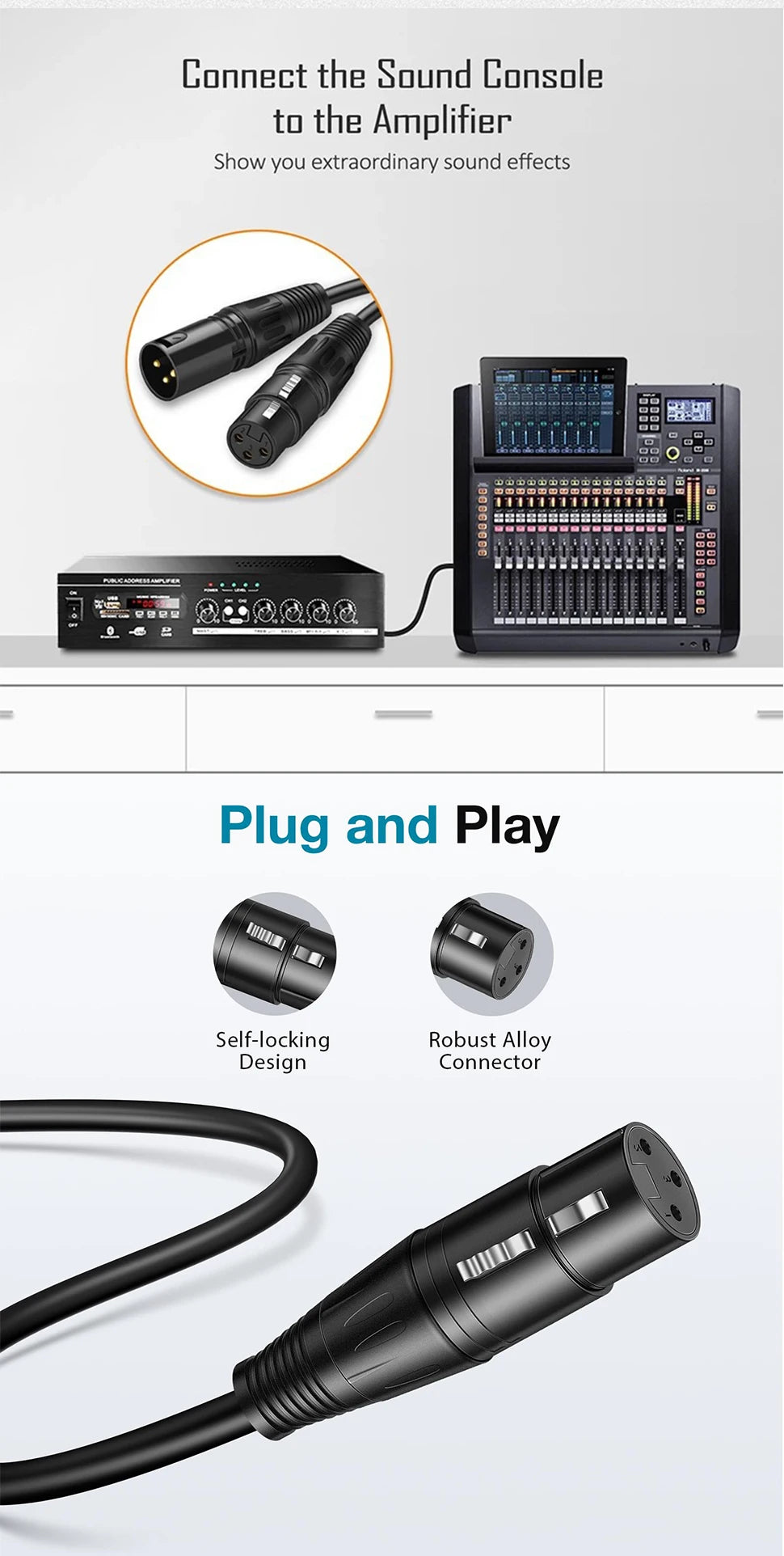 XLR Cable 3Pin Audio Lines Male to XLR Female Microphone Sound Cannon Extension Cable for Audio Mixer Amplifiers HiFi xlr cables