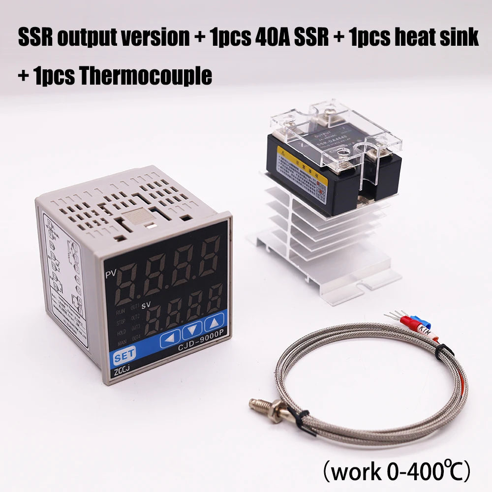 Digital programmable temperature curve thermostat Temperature and timer 2 in 1 ramp soak pid temperature controller
