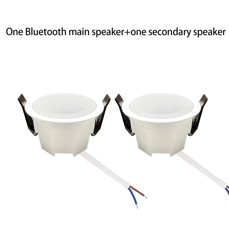 MINI Bluetooths Ceiling Speakers Stereo sound Indoor home audio Background music system For Bathroom Kitchen Living room bedroom
