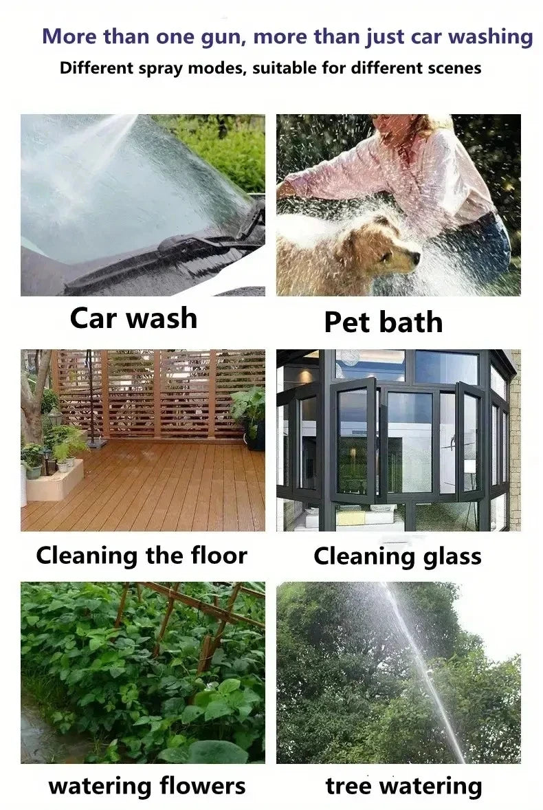 High Pressure Spray Water Gun Washing Garden Watering Hose Nozzle Sprinkler Car Cleaning Wash Tool Kits Auto Washer Guns