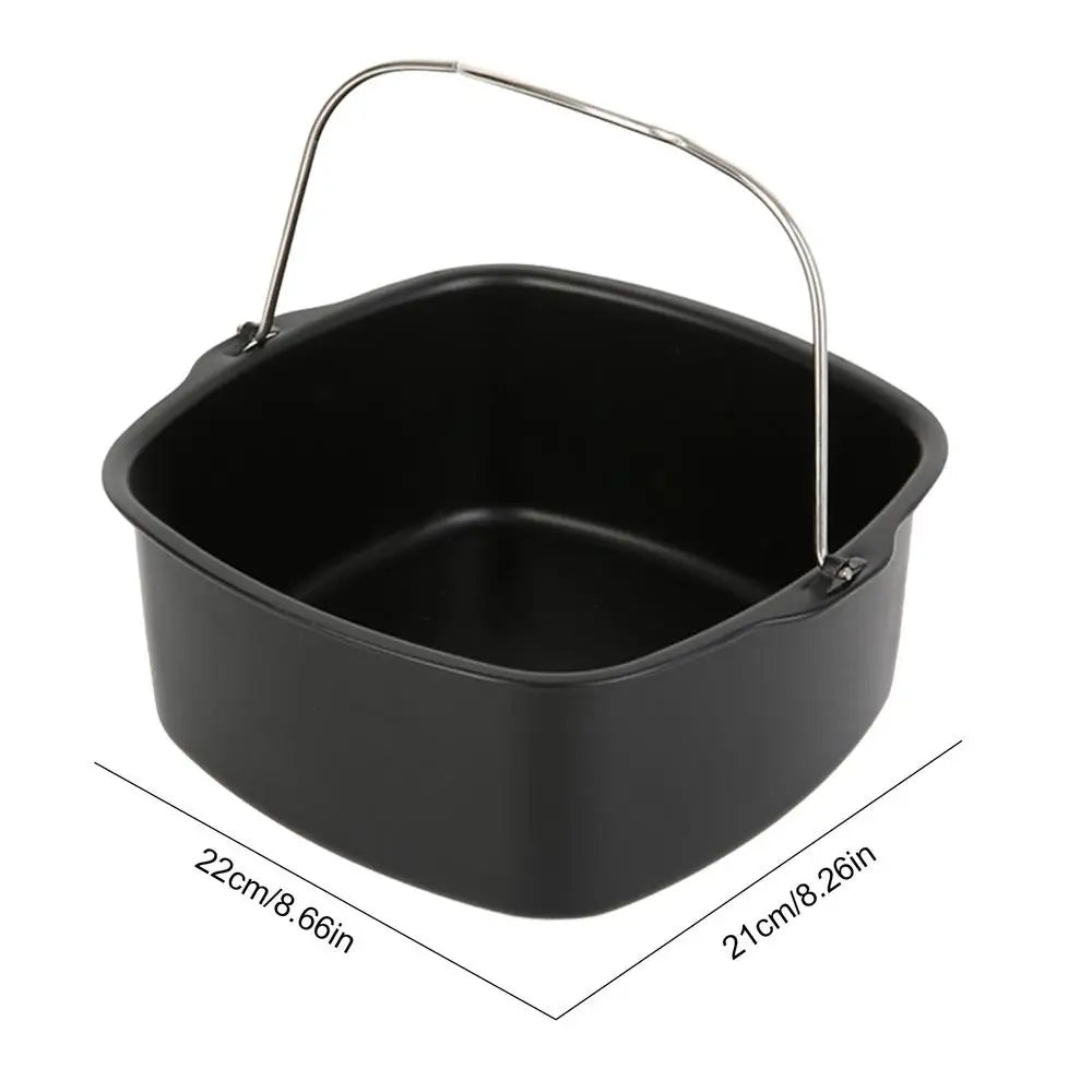Air Fryer Cake Pans 7/8inch Non-stick Baking Tray Basket Cake Molds Heat Resistant Kitchen Cooking Tool Airfryer Accessories