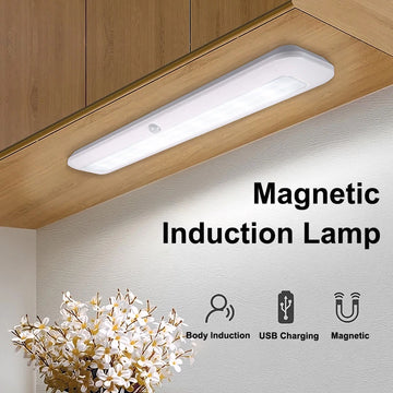 LED Smart Night Light Smart Motion Sensor Light Emergency Automatic Lighting 1000mAH Rechargeable Cabinet Night Lamp for Bedroom