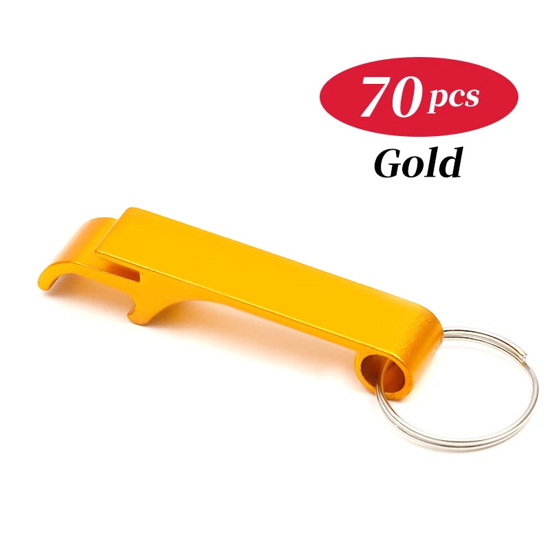 10-100PCS Custom Keychain Personalized Bottle Opener Customized Key Ring Mini Beer Can Kitchen Bar Tools Accessories Gift