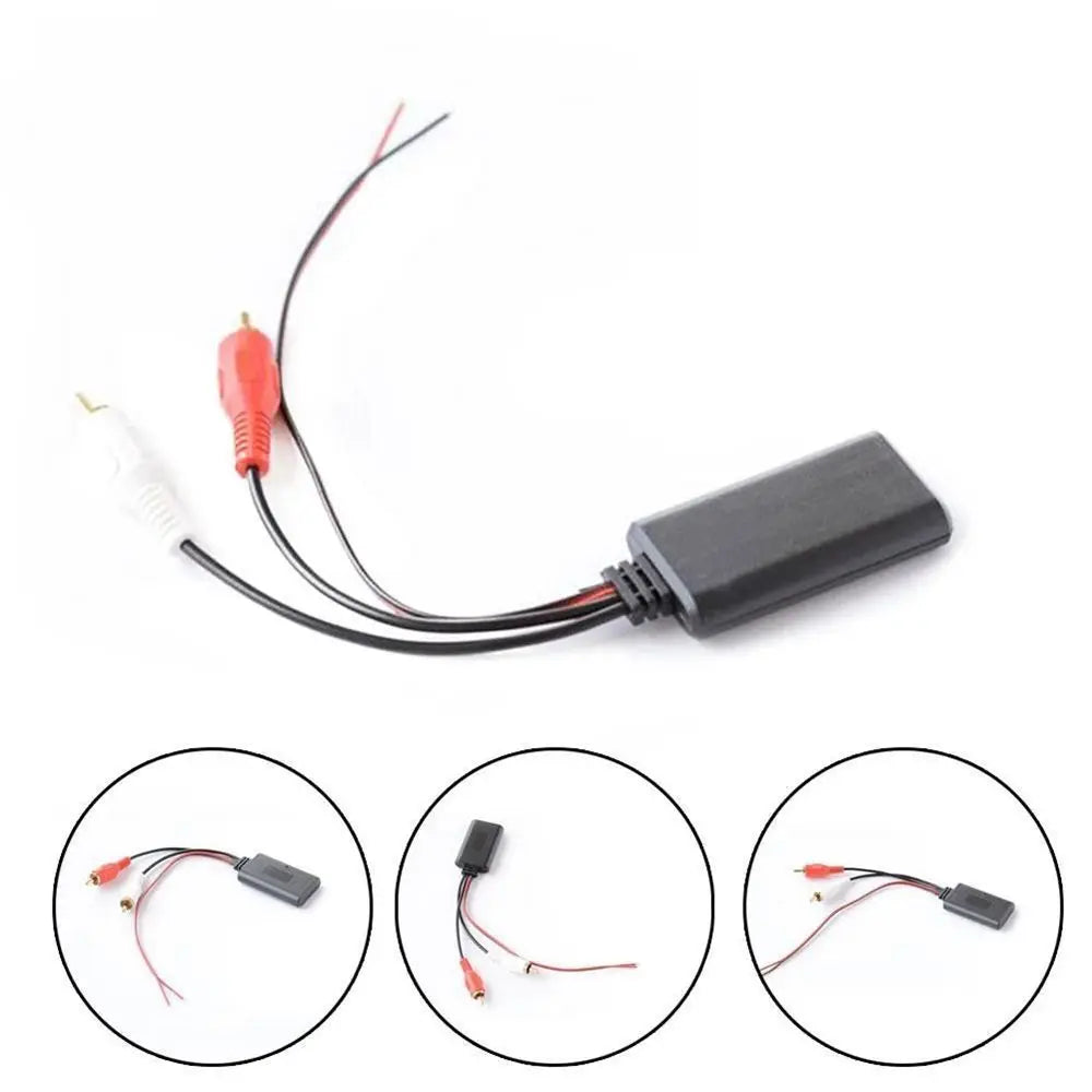 Durable Auto Audio Input Auto Play Wireless Music Stereo Radio Bluetooth Receiver Receiver Module AUX Receiver 2 RCA Cable