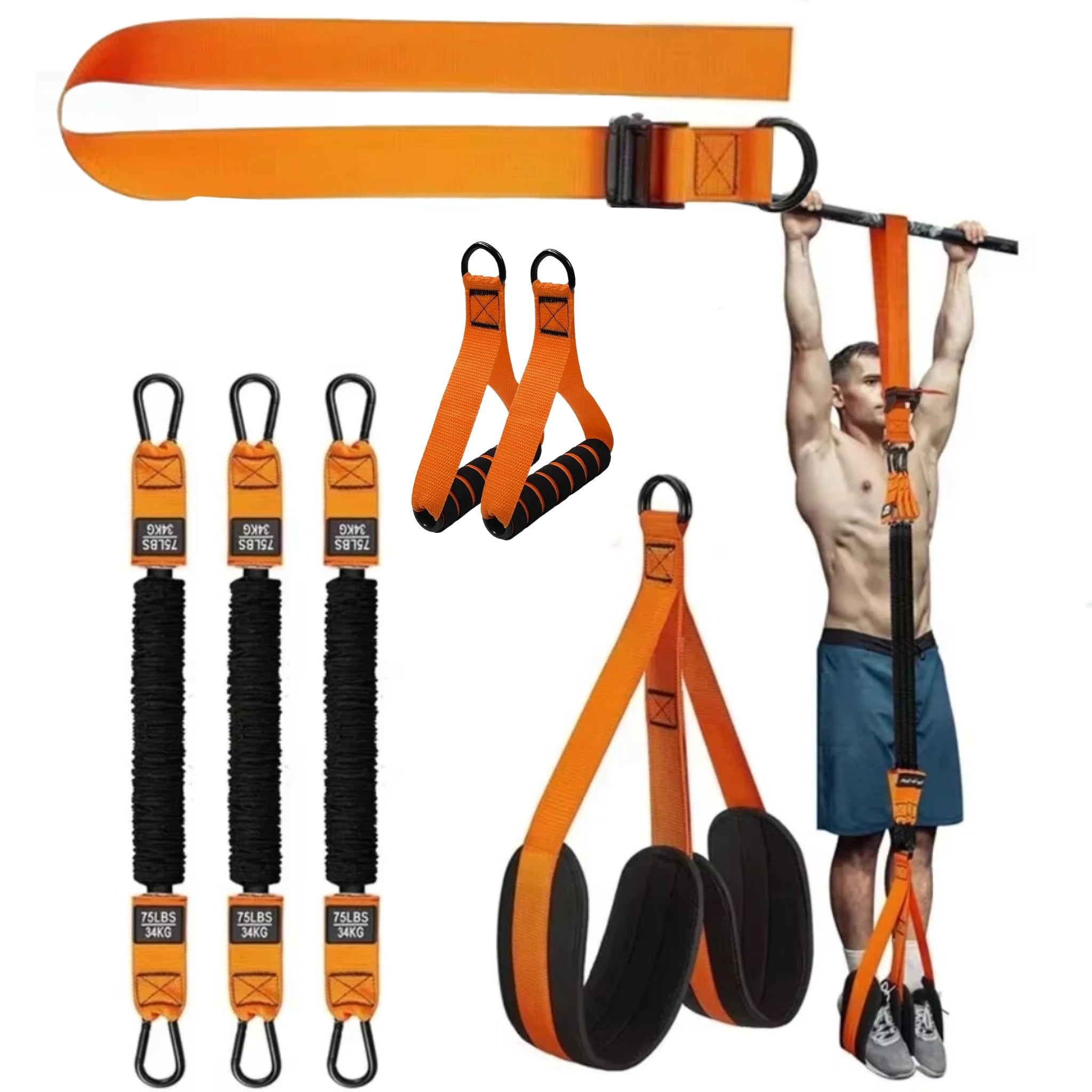 Pull Up Assistance Bands Set Resistance Strap for Pull-ups Assist for Men Women Hanging Training Chin-up Workout Body Stretching
