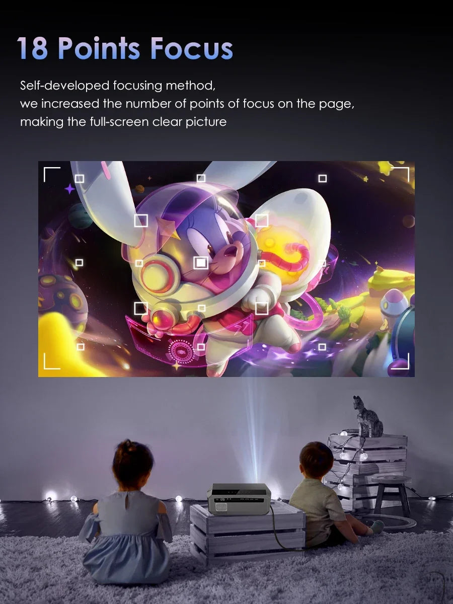 4K auto focus movie projector 3800 ANSI 2.4+5G wifi bluetooth 1080P full hd HDR android tv video daytime projector home theater
