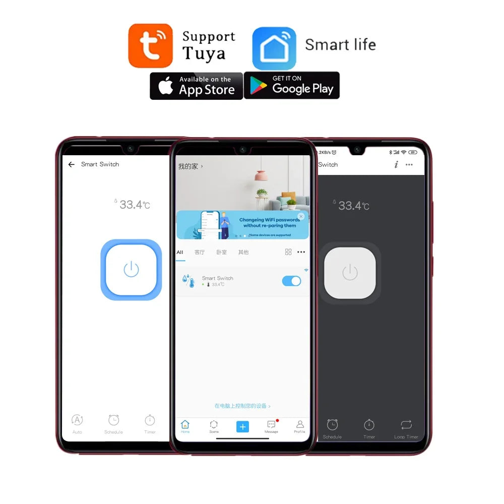 Zigbee Smart Temperature Switch 16A 2000W With Temperature Sensor Thermostat Data Monitoring Compatible With Alexa,Tuya