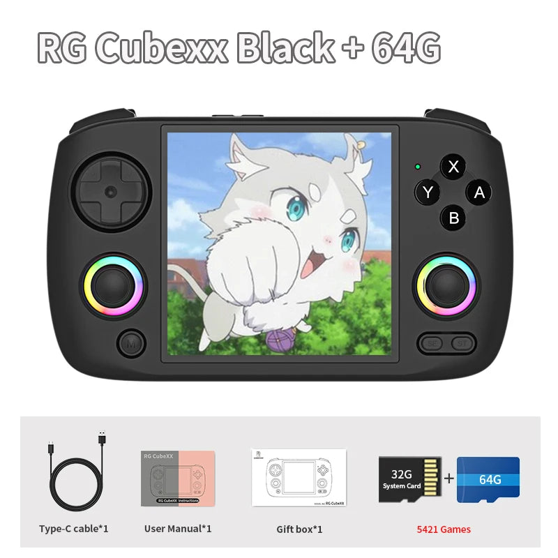 Anbernic RG CubeXX Retro Handheld Games Console Linux RGB Joystick Video Gaming Player Supports WIFI Bluetooth HD TV Connection