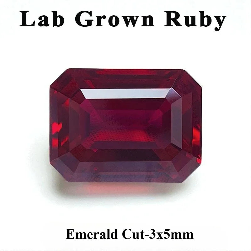 Top Lab Grown Ruby Oval Cut Pigeon Blood Red VVS1 Gemstone For Charms DIY Jewelry Making Selectable Certificate