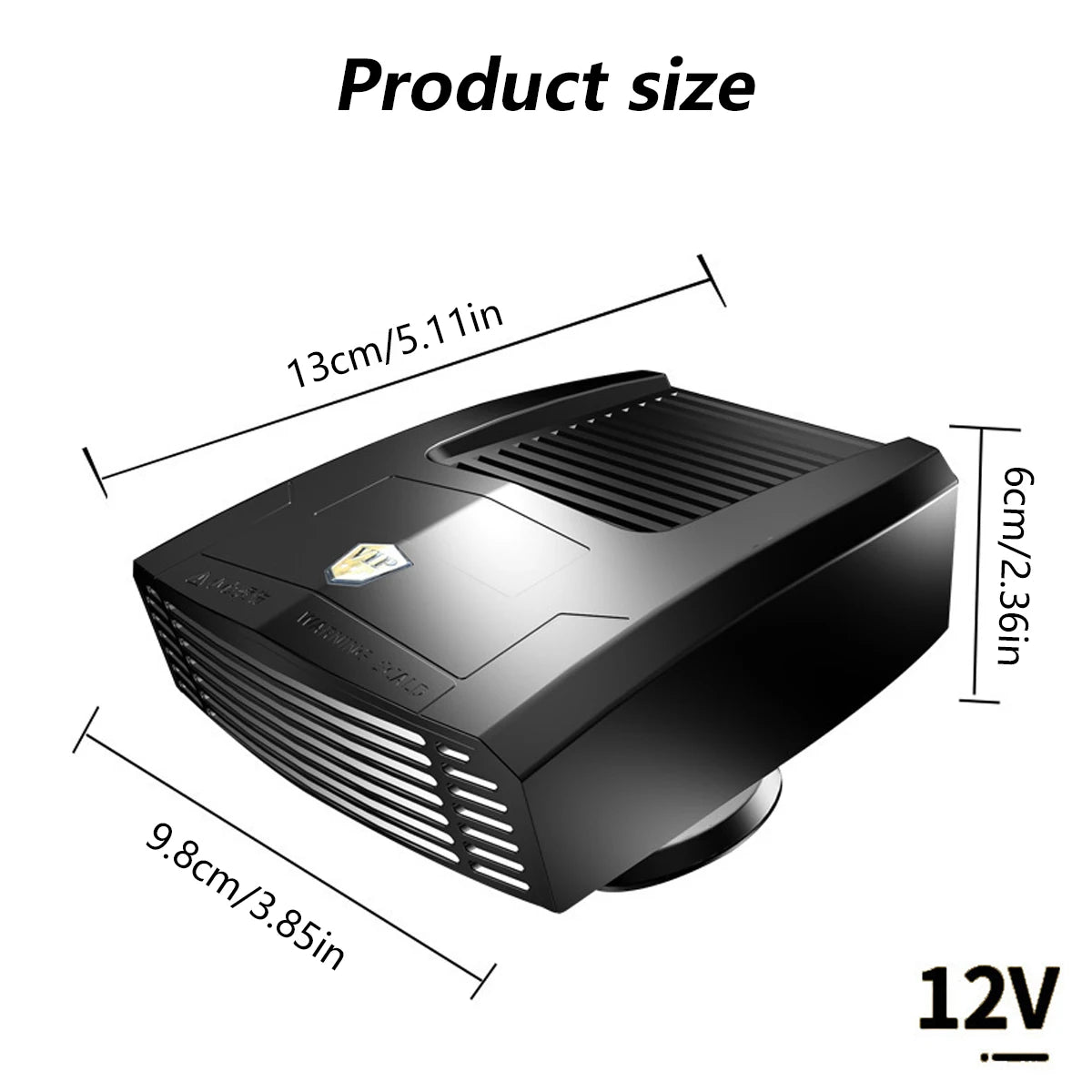 【12V Car Heater 2 in 1】Windshield Fast Heating Defrost Defogger with 360 Degree Rotation for Auto Interior Accessories