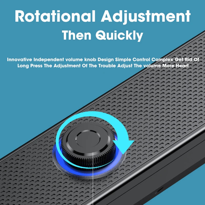 PC Soundbar Wired/Wireless Bluetooth Speaker 4D USB Powered Soundbar for TV Pc Laptop Gaming Home Theater Surround Audio System