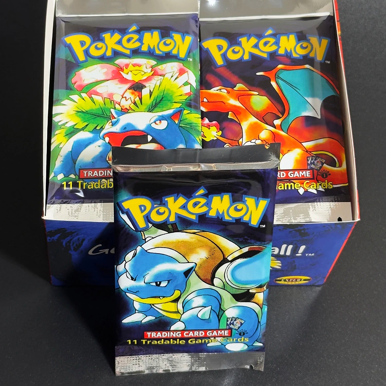 PKM 1ST Edition Battle Booster Packs Classic Base Set Proxy Game Cards Charizrd Blastoise Venusaur Collection PTCG Toys Boy Gift