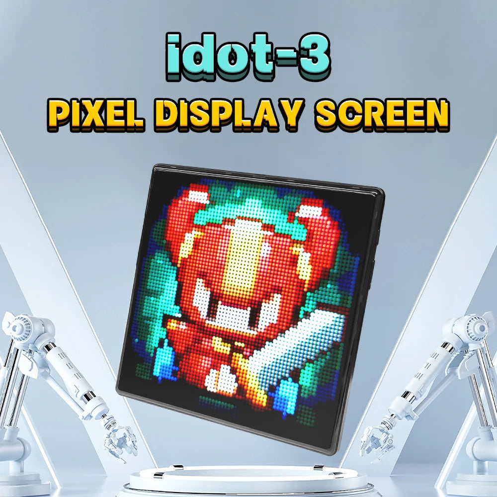 64x64 Pixel Screen Smart LED Pixel Display with APP Control Programmable Night Light DIY Options Animation For Home Bedroom Bar