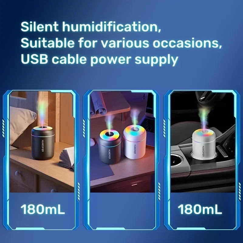 Portable Mini Air Humidifier USB Electric Aroma Diffuser Essential Oil Purifier Aromatherapy Mist Maker Lights for Car Home