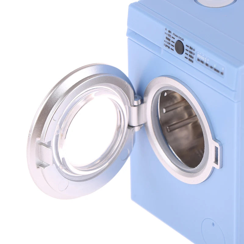 1Pcs Dollhouse Miniature Simulation Washing Machine Drum Washer Laundry Model Dollhouse Home Appliance Model Decor Toy