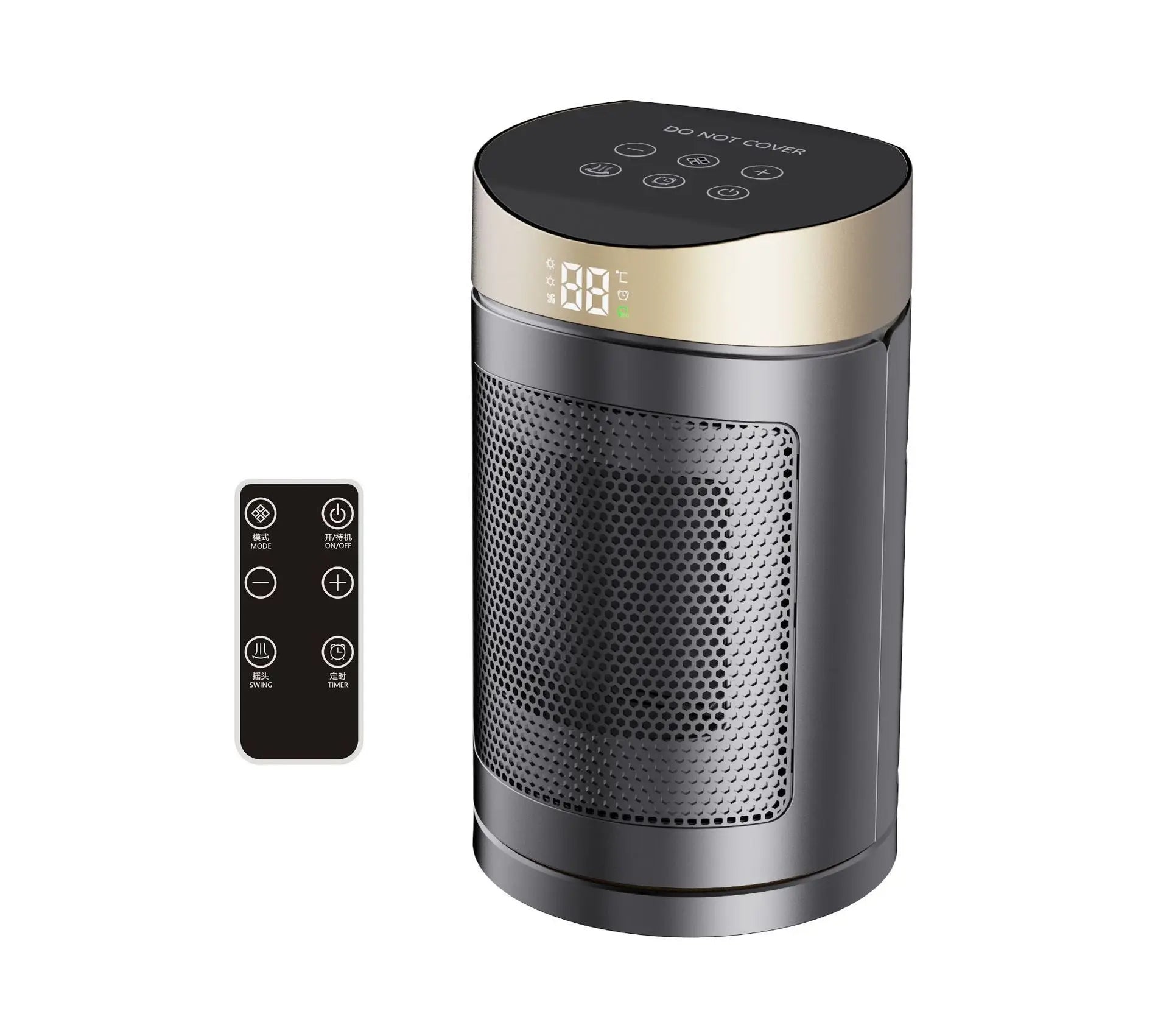 Electric Heater 1500W Space Heater Indoor Energy Saving Hot Air Heater With Remote Control Timer Warmer For Office Home