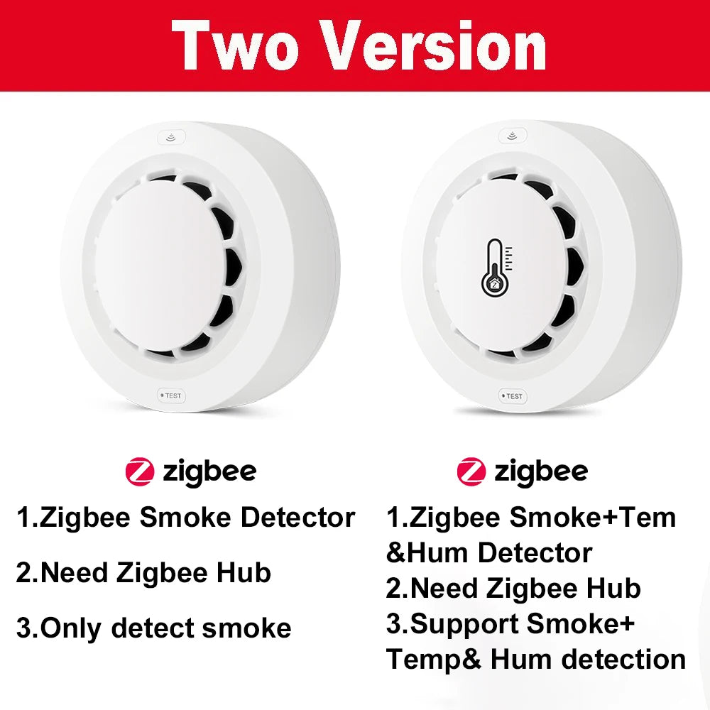 Tuya Zigbee Fire Alarm Detector Smoke Sensor Home Security Alarm for Home Security Should Work with Tuya Zigbee Hub