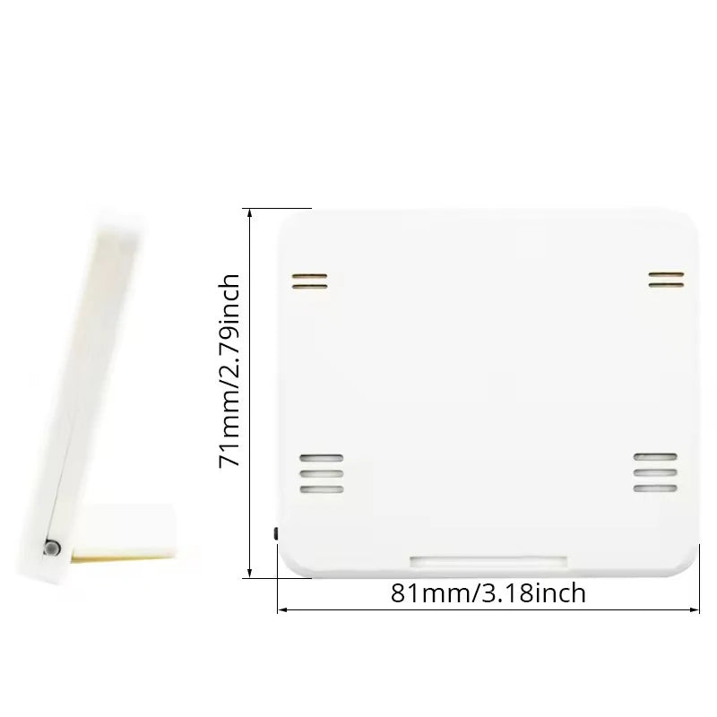 Thermohygrometer Ultra-thin Simple Smart Home Electronic Digital Thermometer Hygrometer LCD Digital Wall Clock