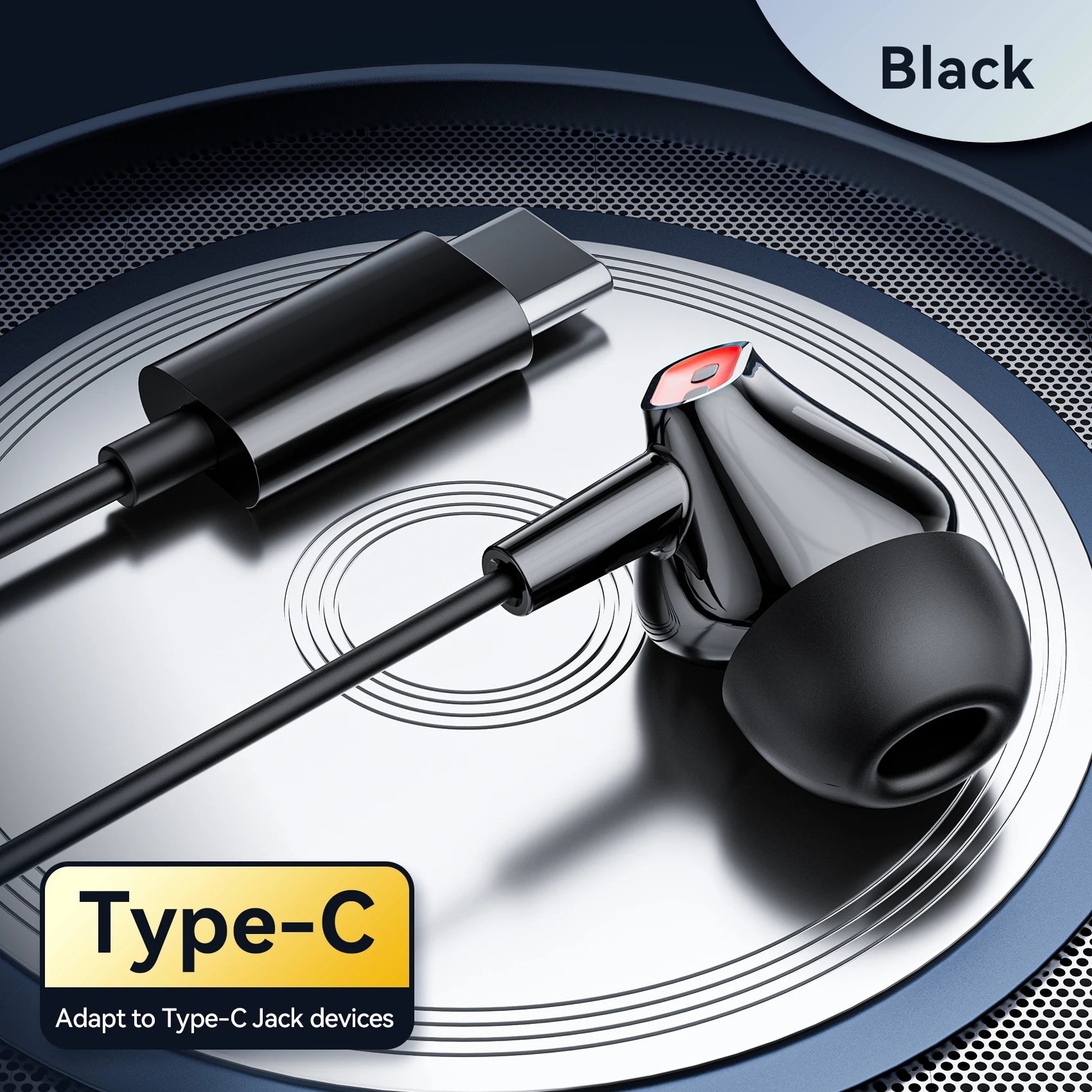 Vention USB Type C Headphones HiFi Bass Stereo Volume Control Mic 3.5mm Dolby Sound Wired Earbuds For Samsung S25 iPhone 17 16
