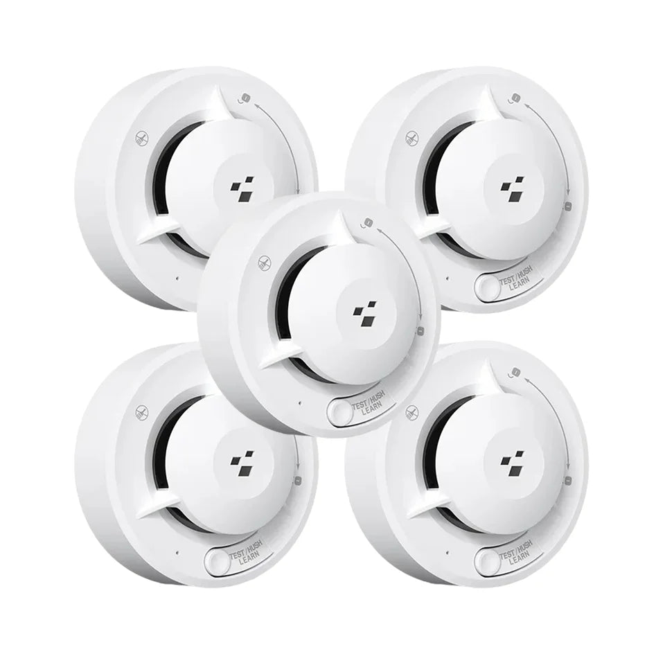 Tuya Wifi Smart Smoke Detector Photoelectric Sensor Fire Alarm 85dB with AA Batteries Compatible with Tuya App for Home Security