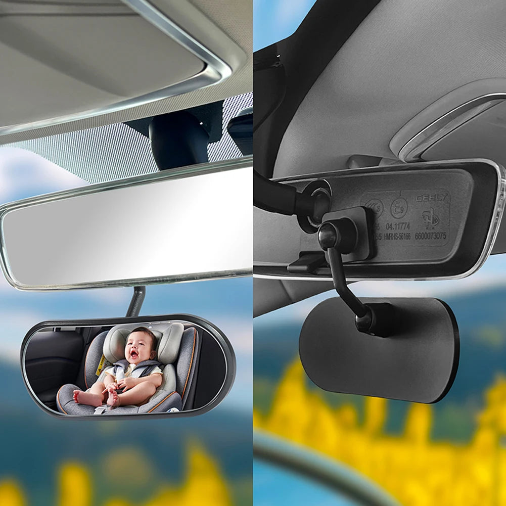 Baby Car Mirror 360° Adjustable Rear View Mirror Automotive Rearview Baby Observation Mirror Car Interior Accessories