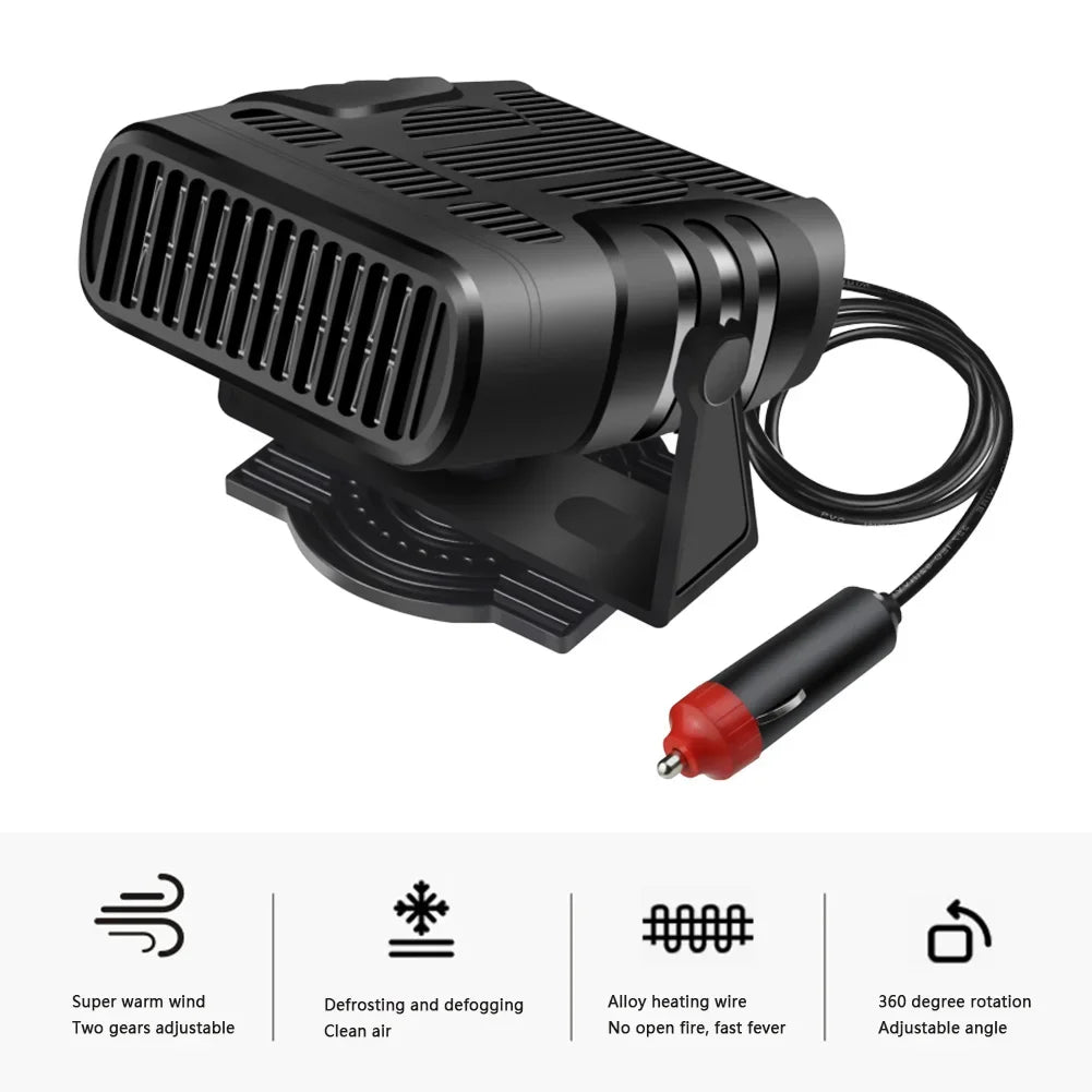 12/24V Electric Car Heater Winter Warmer Air Cooler Demister Defroster Heating Fan Auto Windshield Heater Cars Defrosting Heater