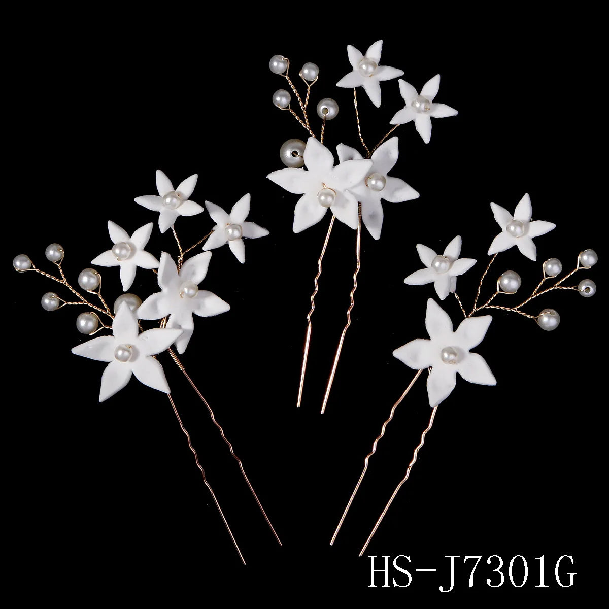 Luxury Pearls Wedding Flower Hair Comb Bride Hair Pins Clips Set Cute Hair Fork Headpieces for Women Jewelry Gift Hair Accessory