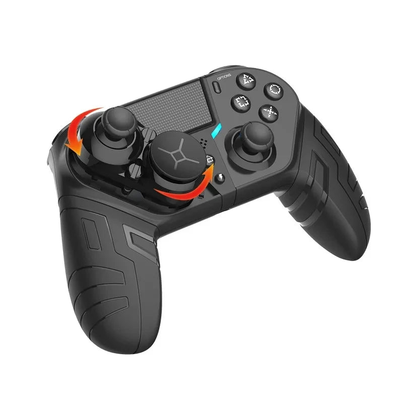 GAMINJA Wireless Controller Dual Vibration Bluetooth Gamepad With Programmable Turbo Function For PS4 Console PC Joystick