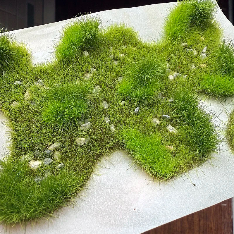 11*15cm Model Grass Turf With Stone Lawn Model Material Micro Landscape Platform Diy Material 1/64 Scale Train Railway Layout