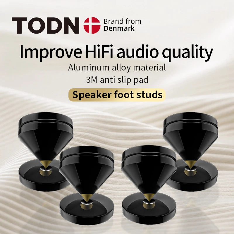 4Sets Speakers Stand Feet Foot Pad Aluminium Alloy Metal Spikes Cone Floor Foot Nail Speaker Noise Nial