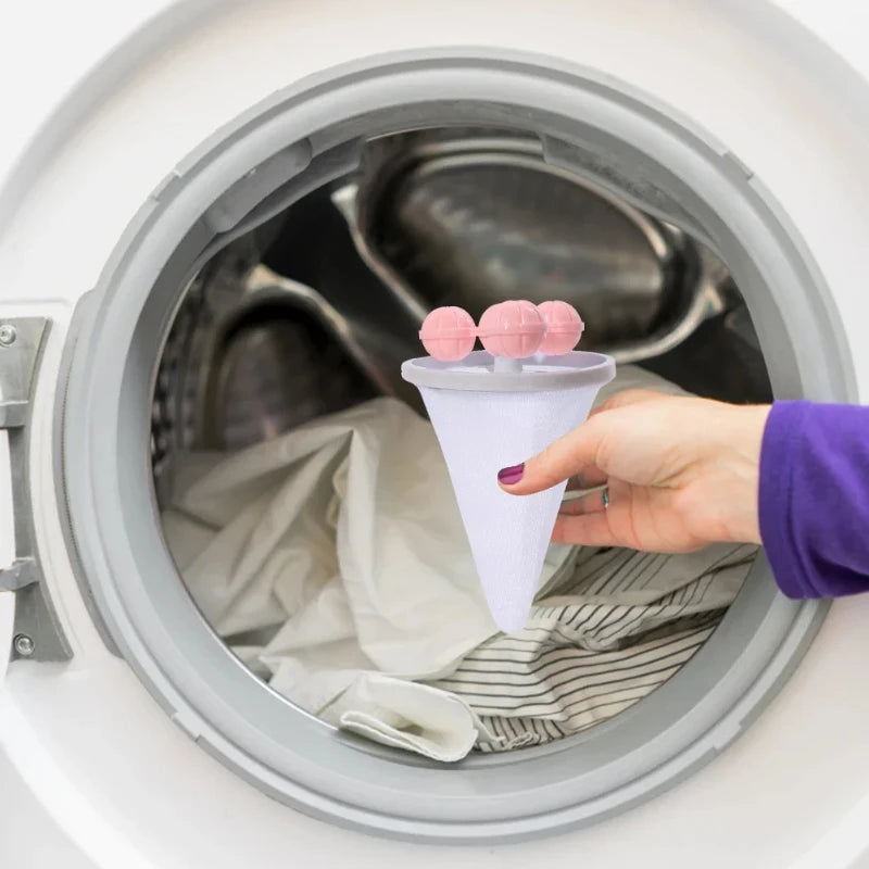 Washing Machine Hair Catcher Pet Hair Removal Floating Clothes Collector Filter Mesh Dirty Fiber Laundry Bag Cleaning Tools 2025