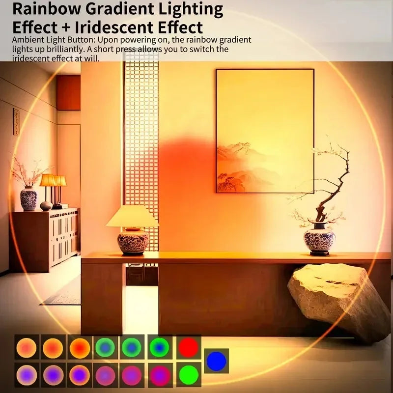 4PCS Smart LED Night Light with Motion Sensor USB Rechargeable RGB Gradient Ambient Lamp for Bedroom Desk Closet Decor Wall Lamp