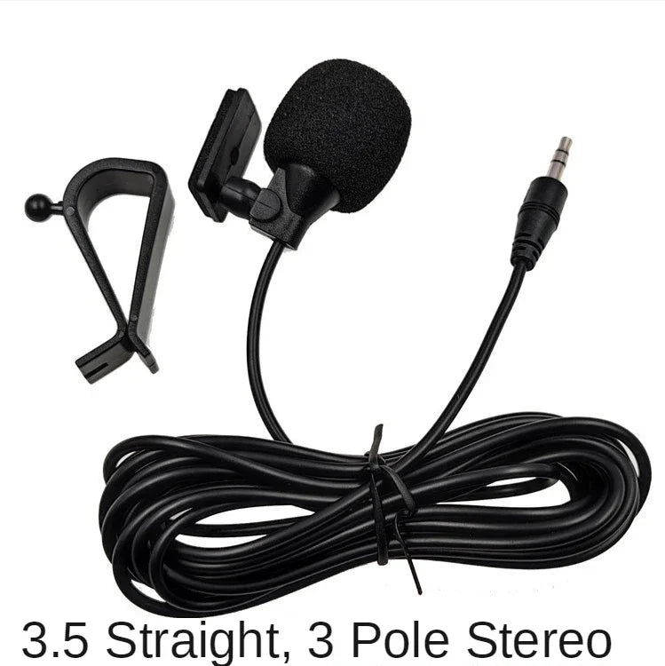 Car Microphone Audio Navigation Wired Clip External Wires Auto Mics Radio 3m Long Mic Stereo 3.5mm Mono 2.5mm SM Lotus Jack Plug