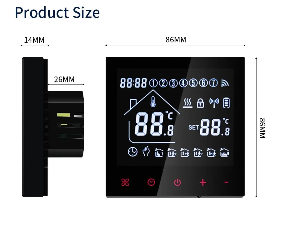 Smart Thermostat Tuya WiFi Floor Heating Electric/Water Gas Boiler Temperature Controller Smart Life Works With Alexa Alice