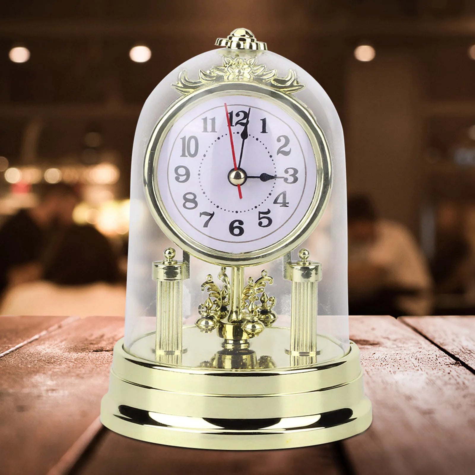 European Retro Style Living Room Clock Antique Silent Table Clock Home Decor