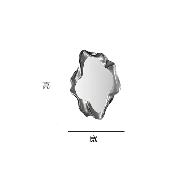 Irregular Universal Mirror Sensor Bathroom Classic Luxury Living Room Wall Art Decoration Vanity Wood Espejos Para Pared Miroir