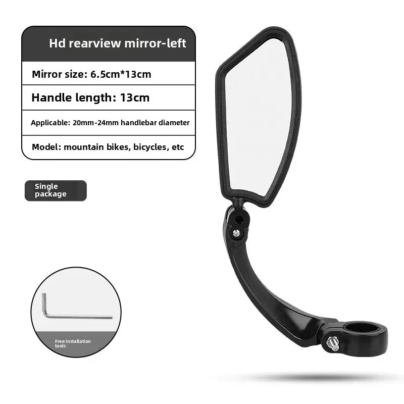 Stainless Steel HD Lens Bike Rear VIew Mirror 360° Rotatable MTB Rear Mirror Widen Big View Road Bicycle Mirror Bike Accessories