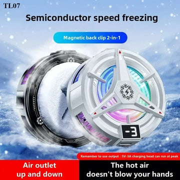 Magnetic Phone Cooler for PUBG Mobile Semiconductor Freeze Tech Digital Temp Display Back Clip Design Freeze Cooling