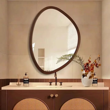 Frames Bathroom Mirror Big Classic Living Room Salon Wall Mirror Art Decoration Aesthetic Wood Espejo Maquillaje Home Decor