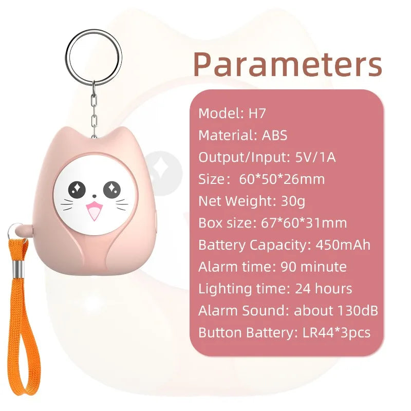 Personal Self Defense Alarm 130db Self Defense Siren Safety Alarm For Women Girl Personal Keychain Alarm