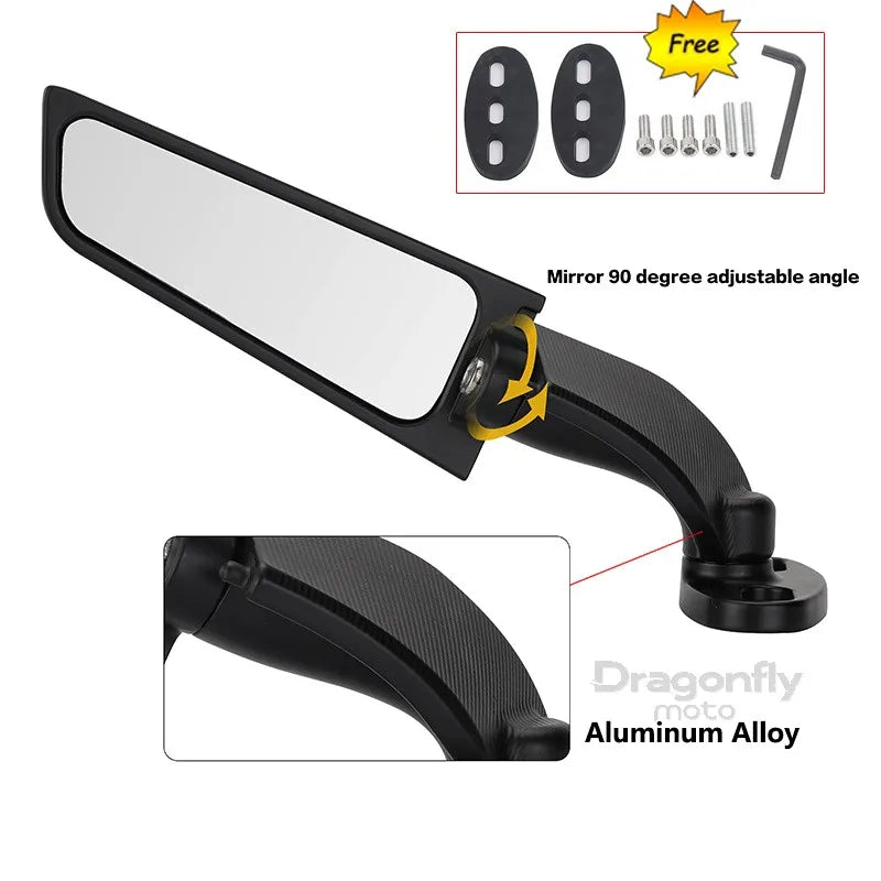 Motorcycle Wing Mirrors For Aprilia GPR250R APR250 rs660 RS125 RS250 Adjustable Rotating Rearview Side Mirror WITH LOGO