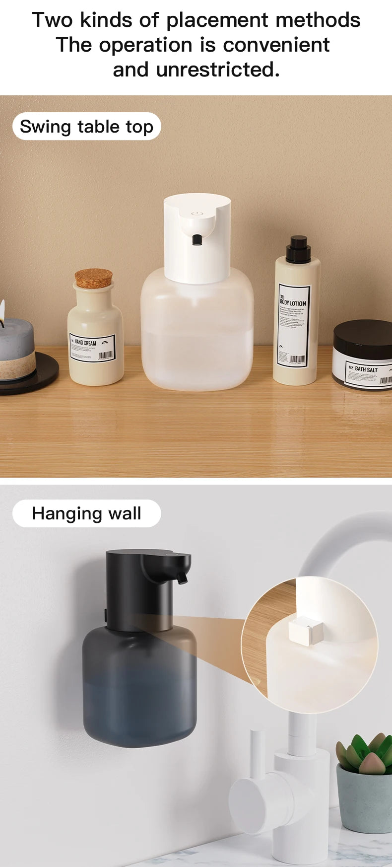 500ML P6 Large Capacity Contactless Intelligent Induction Automatic Sense Soap Dispenser Electric Hand Sanitizer Washing Machine
