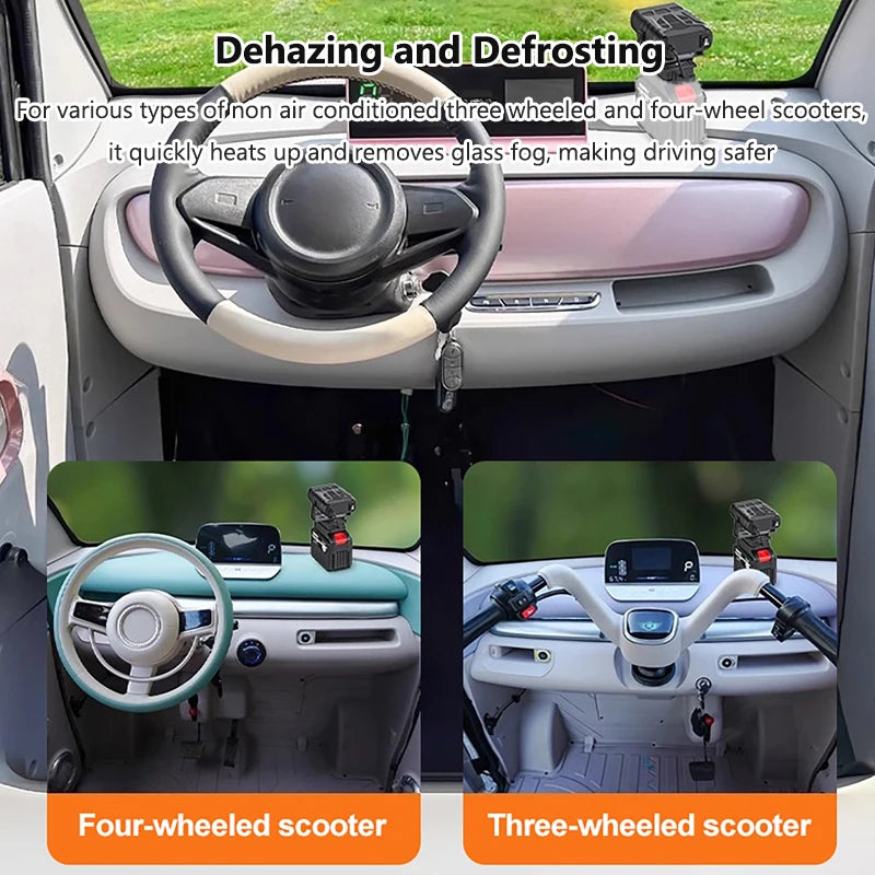 Car Heater Air Cooler Fan Window Defogger Defroster Portable Demister Defroster Heating Fan Windshield Defogging Accessroies