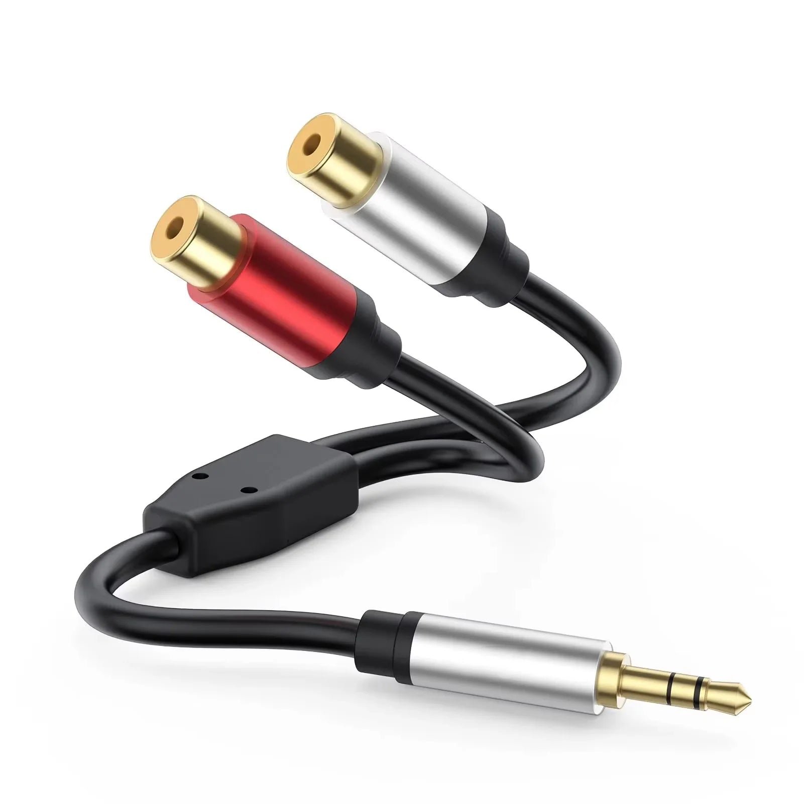 Stereo 3.5mm to Dual RCA Y Splitter Cable 2RCA To 3.5 mm Jack Audio Adapter for Computer Phone Amplifier Speaker Home Theater