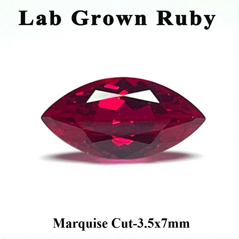 Top Lab Grown Ruby Oval Cut Pigeon Blood Red VVS1 Gemstone For Charms DIY Jewelry Making Selectable Certificate