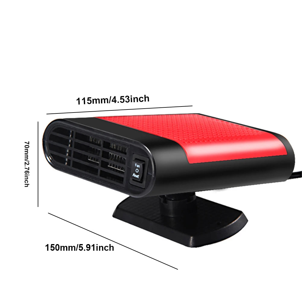 1200W Car Heater 12V/24V Electric Cooling Heating Fan Electric Heater Fan Windshield Defogging Demister Defroster Car Heater
